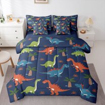 Castle Fairy Kids Teens Cartoon Dinosaur Twin Bedding Sets,Animal Bedding Comforter Set