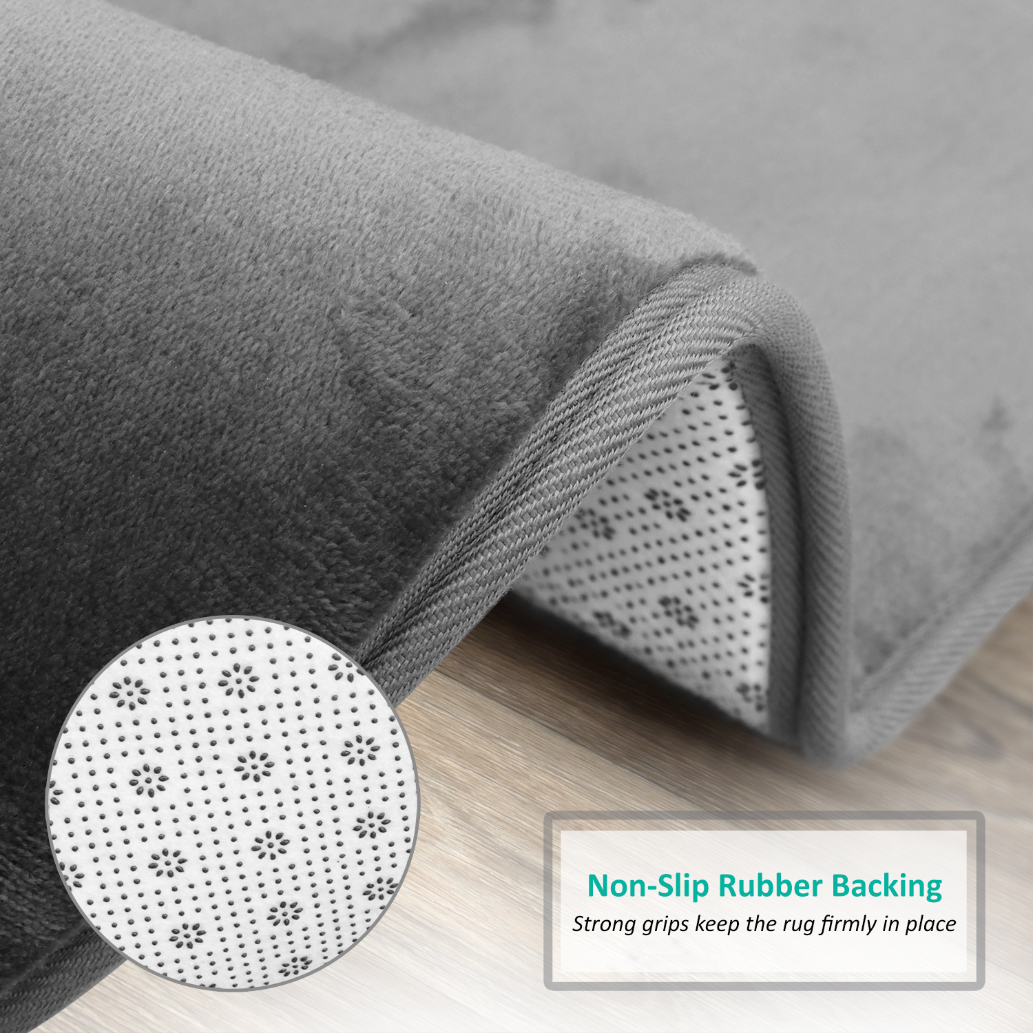 Nestl Memory Foam Bath Mat Set, 3-Piece Gray photo 7