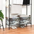 thumbnail image 3 of Yayeee Foldable Storage Basket for Shelves with Handles Waterproof Cloth Bins, River and Mountains, 3 of 7