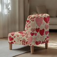 thumbnail image 5 of HELLHERO Elastic Bottom Dustproof Armless Accent Chair Cover for Accent Chair Without Arms, Armless Chair Slipcover Heart Pattern Red, 5 of 8