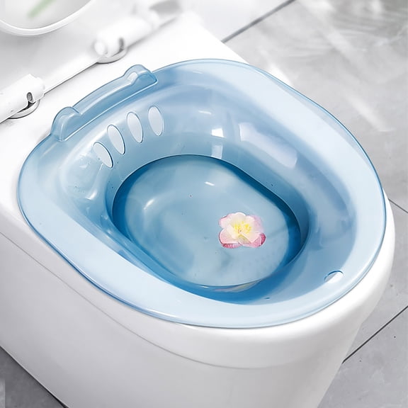 Sitz Bath for Toilet, Sitz Bath for Hemorrhoids and Postpartum Care Steam Seat, Bidet Toilet Tub,Hangable Anti Overflow Bath Steam Seat for Elderly