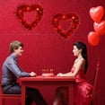 thumbnail image 4 of Glowing Ornaments Led Decoration Wreath Red Heart Shaped Garland Valentine Day WHITE LIGHT, 4 of 7