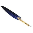 thumbnail image 4 of Feather Pen, Wear Resistance Soft Feather Stainless Nib Smoothly Writing Quill And Ink Set Exquisite Pattern  For School For Office For Home Black,Orange,Green,Purple,Blue, 4 of 8