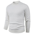 thumbnail image 4 of Fisherman Sweater Men Lightweight Color Block Pullovers Breathable Outerwear Men's Fashion with Zipper, White, Size XL, 4 of 6