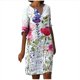 thumbnail image 1 of Vestido de Cuello en V de Manga Larga Con Estampado Informal de Talla Grande Para Mujer Odeerbi ODB116553, 1 of 6