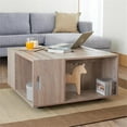 thumbnail image 6 of Bowery Hill 4-Shelf Square Modern Wood Coffee Table in White, 6 of 9