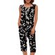 thumbnail image 1 of Conjunto de Verano para las Mujeres Impreso Cuello Redondo sin Mangas Y Pantalones, Casual Dos Piezas para las Mujeres, 1 of 9