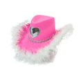 thumbnail image 2 of Sombrero de vaquero occidental sombrero de jazz sombrero de jazz transpirable para conciertos de compromiso escenario actuación de halloween ducha de rosa, 2 of 8