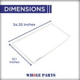 thumbnail image 2 of Whole Parts Freezer Door Gasket Seal (Magnetic Strip Inside, White) Part# 216481001 - Replacement & Compatible with Some Kenmore, Frigidaire, Tappan, Crosley, Kelvinator and Gibson Refrigerators, 2 of 7