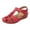 Red, variant on Hvyesh Womens Orthopedic Sandals Casual Summer Close Toe Sandals Comfortable Arch Support Sandals Hollow Out Boho Beach Sandal Size 5.5