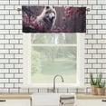 thumbnail image 3 of Wolf Window Curtains Valances Magical Forest Night Starry Moon Purple Misty Tree Flowers Window Valance for Living Room Bedroom, Kitchen Valance Rod Pocket Window Decor Curtain 54 by 18 in, 1 Panel, 3 of 6
