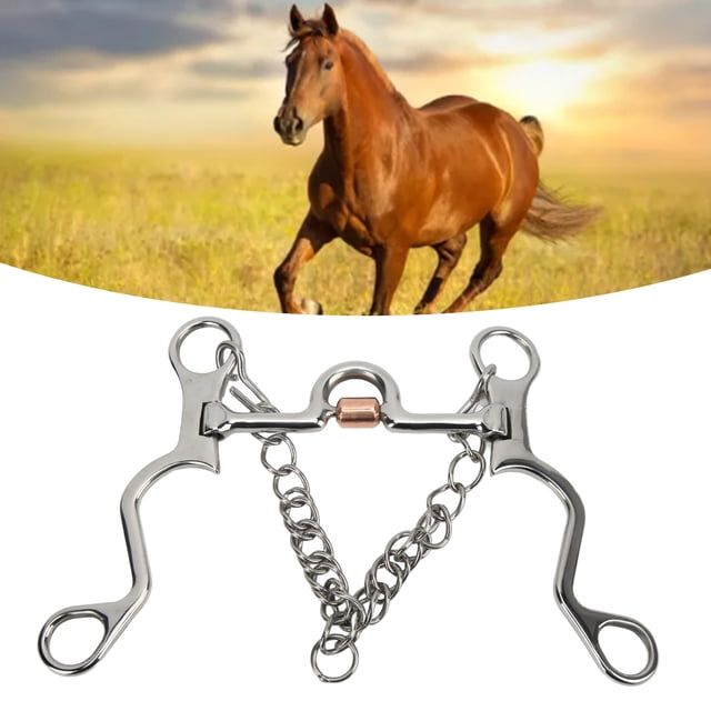 Pelham Bit, Tallado de Acero inoxidable con Mano de Obra de Trabajo de Trabajo con un bit de bit de bit para rendimiento Eciestre para montar a Caballo