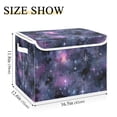 thumbnail image 5 of Yayeee Collapsible Cube Storage Bin with Lid Fabric Closet Decorative Basket with Handles, Purple Sky Pattern, 5 of 7