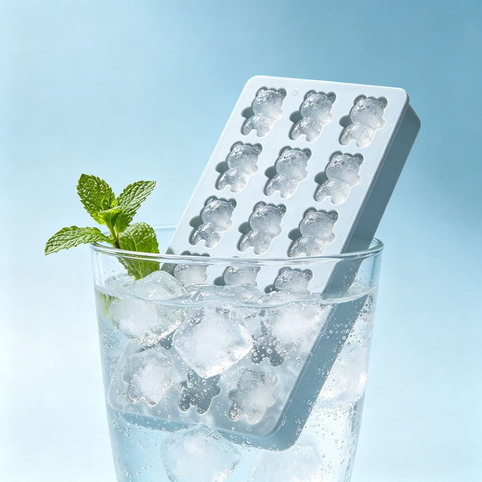 UJMNHYGT Ice Cube Trays Easy Release, Flexible Silicone Ice Cube Molds with Removable Lid, Reusable Freezer Ice Trays Stackable for BPA Free