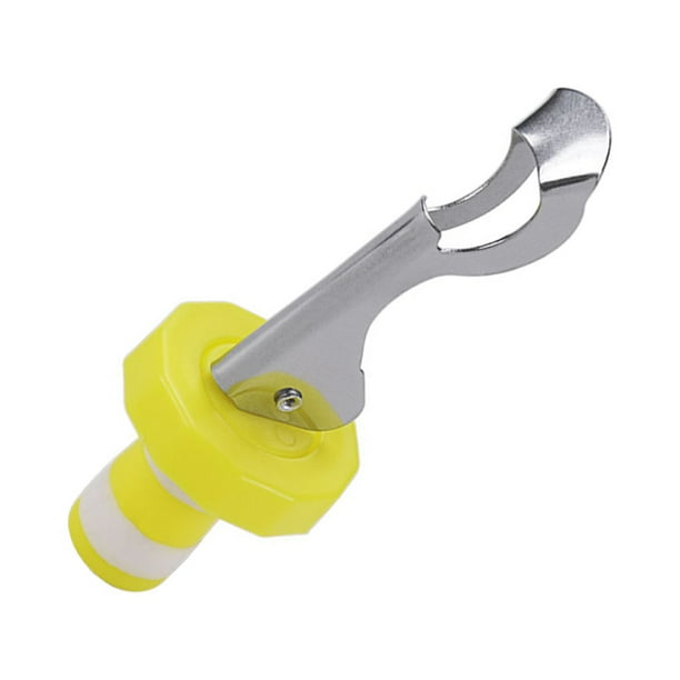 Yuarrent Copas de vino selladas frescas y sabrosas para amantes del vino Copas de vino de plástico ligeras Copas de tapón de vino Barra de herramientas amarillo y blanco 1