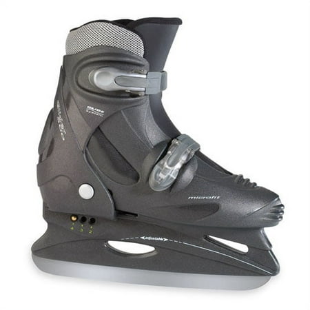 Lake Placid Glider GT500 Boy's Molded Boot Ice Skates, Grey