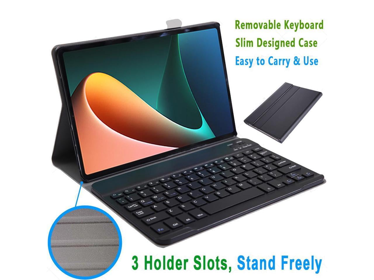 Bluetooth Keyboard Case for Xiaomi Pad 5 / Xiaomi Pad 5 Pro 11 inch 2021/ Xiaomi Pad 5 Pro 5G Detachable Wireless Keyboard with Pencil Holder