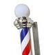thumbnail image 5 of Lámpara de poste de barbería, luz de letrero de salón giratoria, resistente al agua, rayas montadas en la pared con bola para peluquería en interiores, 5 of 8