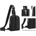 thumbnail image 4 of Sling Bag for Women Men QTOCIO Outdoor Messenger Bag Men's And Women's Chest Bag Polyester Material Waterproof Sports And Leisure Adjustable Shoulder Bag Running Bag, 4 of 6