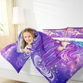 thumbnail image 5 of Homewish Colorful Lovely Unicorn Bedding Comforter Set,Starry Sky Twin Comforter Sets,Cartoon Rainbow Wings Bedding Set For Girls Kids,Luxury Bedroom Decor Reversible,2 Pieces, 5 of 9