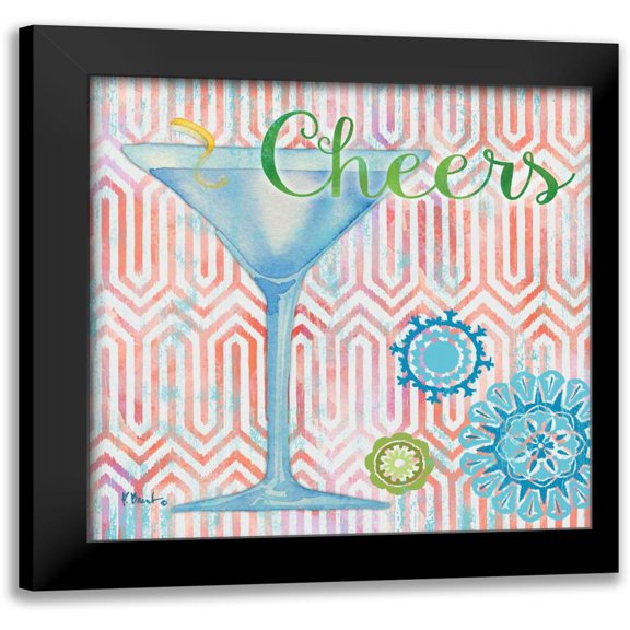 Brent, Paul 12x12 Black Modern Framed Museum Art Print Titled - Toast Cocktails III