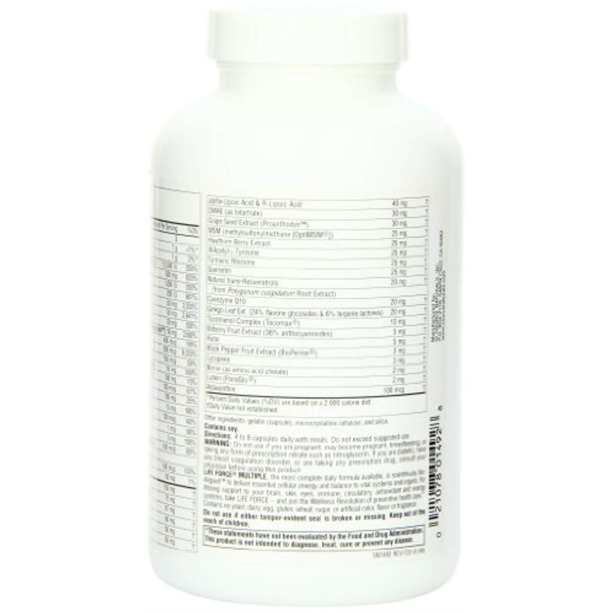 Source Natural Life Force Multiple No Iron - 180 Capsules