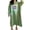 Green, variant on comerut Women Dress Warm Breathable O Neck Long Sleeve Loose Knee Length Pajamas for Winter