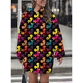 thumbnail image 2 of Sudadera con capucha de Minnie para mujer, vestido suelto de Disney, suéter estampado de moda informal, sudadera con capucha, suéter de moda para mujer, 2 of 4