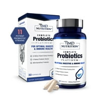 1MD Nutrition Complete Probiotics Platinum | Supports Digestive Health | with Nourishing Prebiotics, 51 Billion Live CFU, 11 Strains, Dairy-Free | 30 Vegetable Capsules