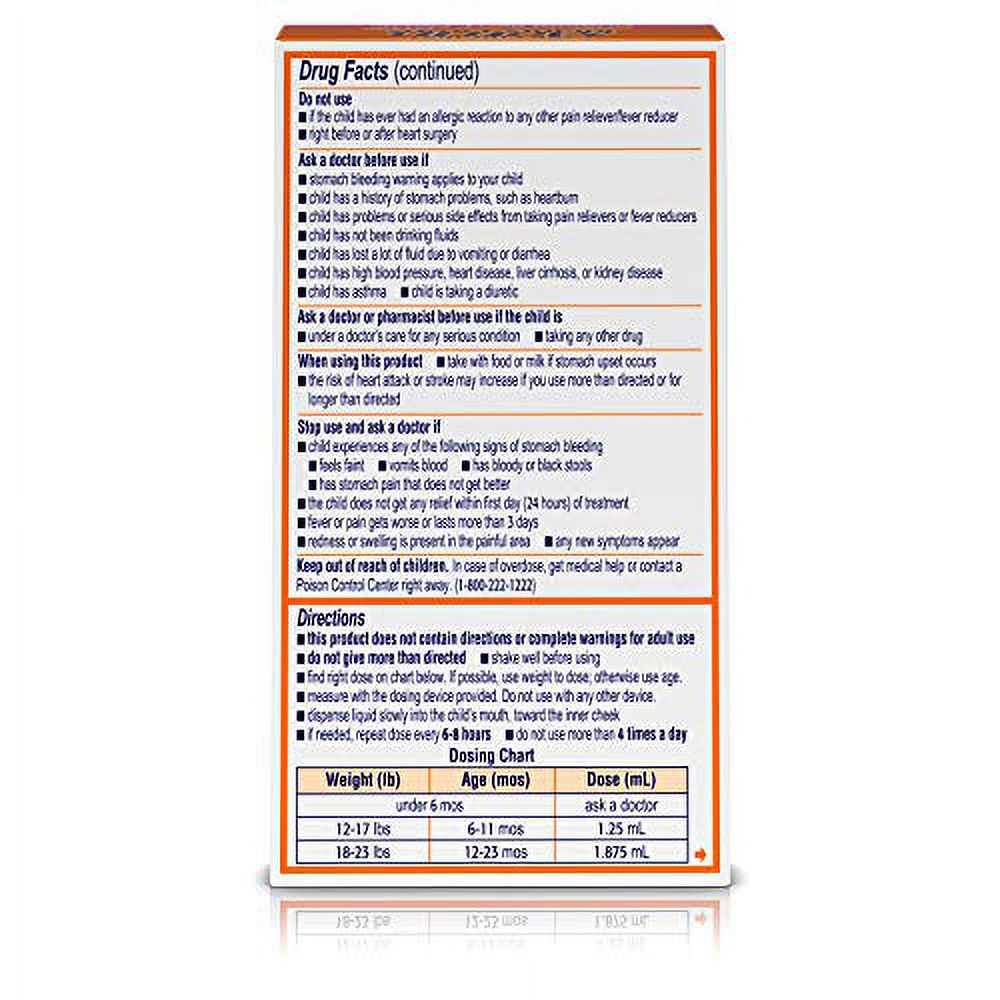 Motrin Concentrated Infants' Drops Pain Reliever/Fever Reducer, Berry Flavor 0.50 oz (Pack of 2)