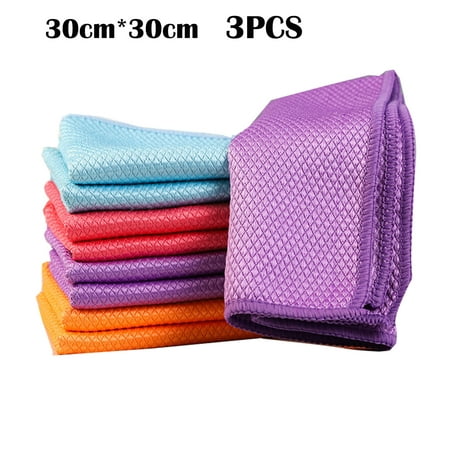 

AZZAKVG Wipes 3Pcs Random Color Dish Cloths For Towels And Microfiber Dishcloths Dish Washing Dishes Cleaning Kitchen Dining & Bar