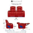 thumbnail image 2 of Seatcraft Virtuoso LT Zero-Gravity HeatZero Italian Leather Home Theater Seating, Heat & Massage, Power Headrest, Power Recline, Row of 2, Red, 2 of 9
