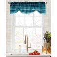 thumbnail image 5 of Tie Up Valance Curtain for Kitchen,Summer Gradient Blue Ocean Wave Rod Pocket Short Curtains Adjustable Tie-Up Shade Valances,Abstract Water Ripple Window Treatment for Bathroom Living Room Bedroom, 5 of 8