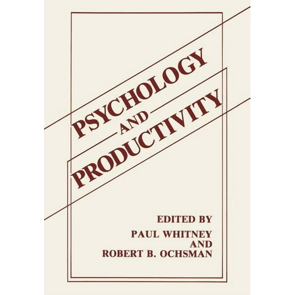 Psychology and Productivity, (Paperback)