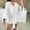 White, variant on Zedker Women's Solid Color Mini Dresses Summer V-Neck Short Ruffle Hem Short Wrap Dresses, Plus Size White L