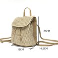 thumbnail image 3 of Bolsa Mochila de paja para mujer Mochilas escolares de cuero tejidas a mano para la playa de verano Mochilas de viaje Ndcxsfigh Para Estrenar, 3 of 8