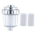 thumbnail image 4 of Purificador de agua para baño, purificador de agua para ducha, filtro de grifo, filtro de ducha en línea universal reutilizable, filtro de línea para 2 elementos filtrantes, 4 of 9