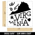 thumbnail image 2 of Virginia State with Text Swirls Self-Inking Rubber Stamp Ink Stamper - Purple Ink - Small 1 Inch, 2 of 7