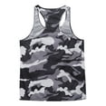 thumbnail image 2 of Manyakai Men's Gym Workout Tank Top Stringer Sleeveless Camouflage Running T-shirt Vest Bodybuilding Gray 3XL, 2 of 6