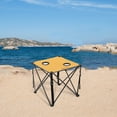 thumbnail image 6 of ARROWHEAD OUTDOOR 26” (66cm) Heavy-Duty Portable Camping Folding Table, 2 Cup Holders, Compact, Square, Carrying Case Included, Steel Frame, High-Grade 600D Canvas, USA-Based Support (Tan), 6 of 7