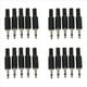 thumbnail image 1 of 20 X Negro Plastico 3.5mm Macho Mono Calvija Jack Conector Adaptador de Audio, 1 of 5