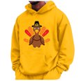 thumbnail image 1 of Wyzesi Plus Size Sweatshirts for Men 4X-5X Red Men Hoodie Thanksgiving Letter Print Pocket Drawstring Print Hoodie, 1 of 4