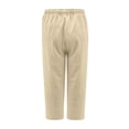 thumbnail image 5 of Women High Waisted Wide Leg Pants - Drawstring Elastic Trousers, Comfy with Pockets, Polyester, Fashionable Long Pants, 5 of 5