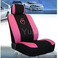 thumbnail image 2 of Yupbizauto New Large Pink Heart Car Truck SUV Seat Covers with Embroidery Logo Headrest Covers Floor Mats Gift Set for Women, 2 of 5
