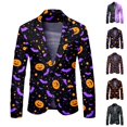thumbnail image 4 of toraway Men Suits Regular Fit Color Casual Men's Fashion Print Suit Jacket XL, 4 of 4