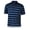 Navy/Emerald Green, variant on Monterey Club Men's Thompson Stripe Texture Golf Polo Shirt #1669