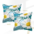 thumbnail image 3 of Bingfone Decorative Pillow Covers 18"X18" Daisy Flowers Couch Pillow Cases Modern Farmhouse Covers For Couch Sofa Bed, 3 of 9