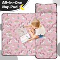 thumbnail image 4 of Unicorn and Star Pink Pattern Teens Toddler Nap Mat with Pillow, Sleeping Mat Bag for Preschool Daycare 51"x22", 4 of 6