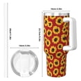 thumbnail image 4 of Picia Sunflowers On Red Pattern 40oz Ice Bully Insulated Tumbler with Handle, Double-Wall Stainless Steel Cup, Leak-Proof Lid and Straw, 4 of 8