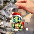 thumbnail image 4 of CoreLiving Christmas Frog Ornament, Funny Animal Themed 2 Side Printed Flat Acrylic Keepsake Decor, Xmas Tree Hanging Ornaments for Holiday Party Home Festivities, 4 of 5